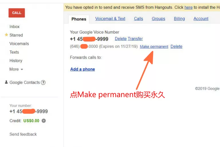 如何拥有一个永久的Google Voice美国手机号？