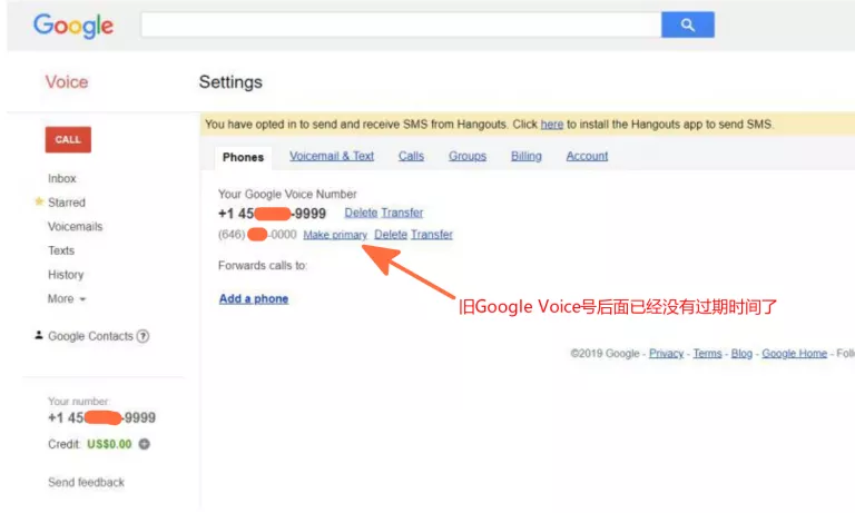如何拥有一个永久的Google Voice美国手机号？