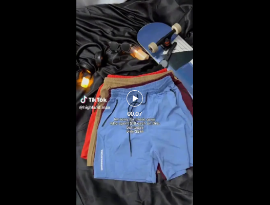 TikTok引爆男士运动短裤销售狂潮：时尚与功能的完美结合