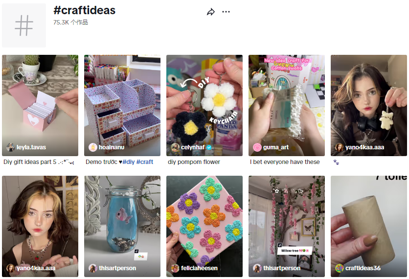 TikTok#craftidea热潮：从家居装饰到节日惊喜