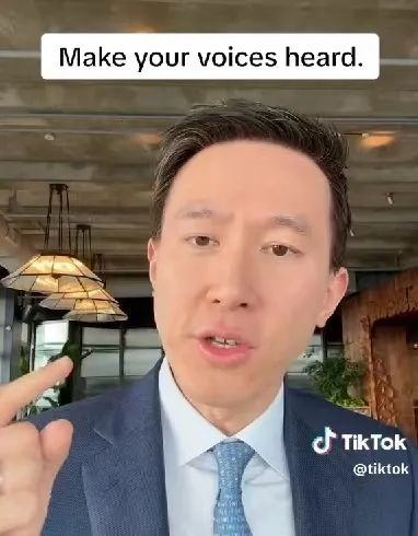 TikTok CEO周受资回应美国禁令提议，暗示将采取法律行动